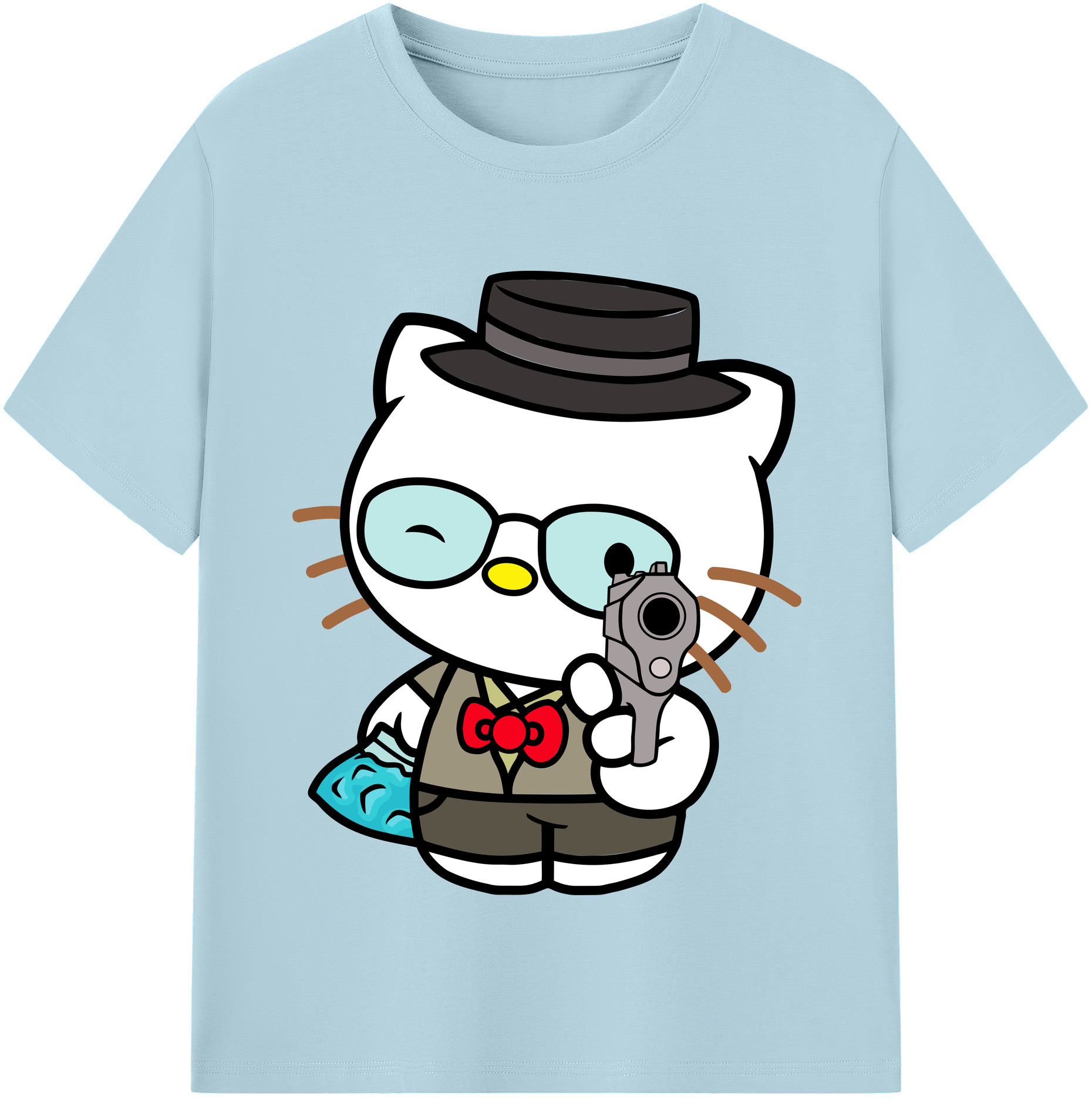 （画像用） Hello Kitty ハローキティ 綿100％半袖Tシャツ（フロントプリント）